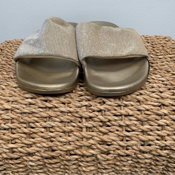 NEW INC International Concepts Gold Sparkle Slide Sandal XL 11/12‎ - Picture 4 of 7